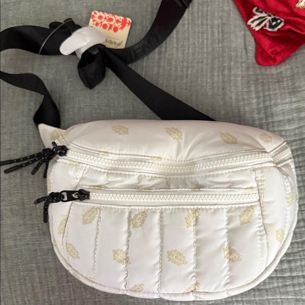 FP Movement by Free People White and Gold Crossbody Bag